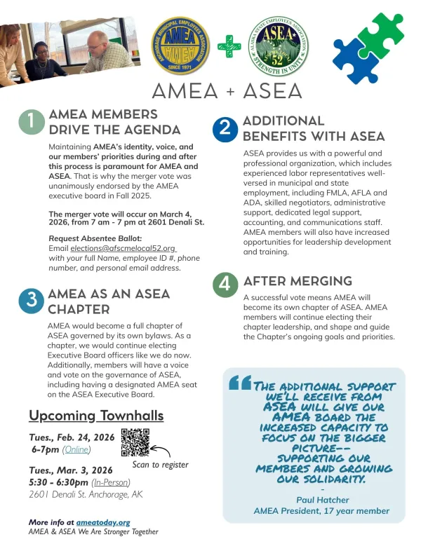 Document outlining the benefits of uniting AMEA and ASEA